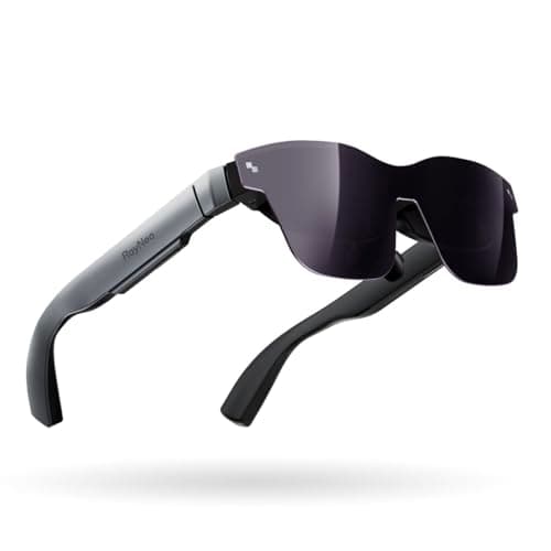 RayNeo Air 2 AR Glasses - Smart Glasses with 201" Micro OLED, 120Hz 600nits Brightness, 1080P Video Display - Black.