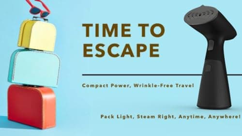 Travel Garment Steamer, Handheld Steamer for Clothes, Fast Heat-Up in 30 Seconds, 1000W Portable Steamer with 120ml Water Tank, Removes Wrinkles from Clothes, Garments, and Fabrics 9