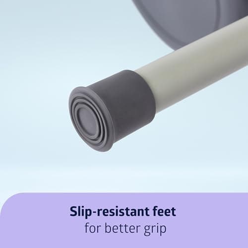 Medline 3-in-1 Steel Adjustable Bedside Commode w/ Microban Protection, Portable Bedside Toilet, 350 lb. Weight Capacity, Removable 7.5 QT. Bucket, Toilet Chair For Elderly, Tool-Free Assembly, Gray 5