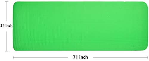 Fitvids All Purpose 1/2-Inch Extra Thick High Density Anti-Tear Exercise Yoga Mat and Knee Pad with Carrying Strap, Green 5
