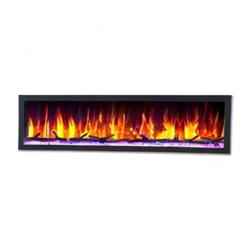 Dynasty 52" Cascade Linear Smart Control Flush Mount Electric Fireplace 8