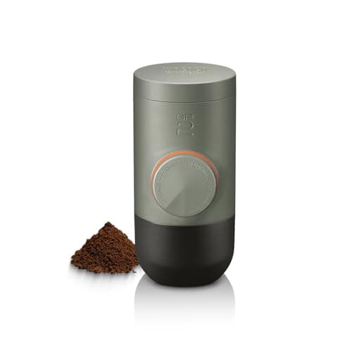 WACACO Minipresso GR2 Espresso Machine Compatible Ground Coffee, Portable Coffee Maker 18 Bar Manually Operated, Espresso Maker On The Go,Ultra-Small For Travel Camping Fishing Climbing Riding