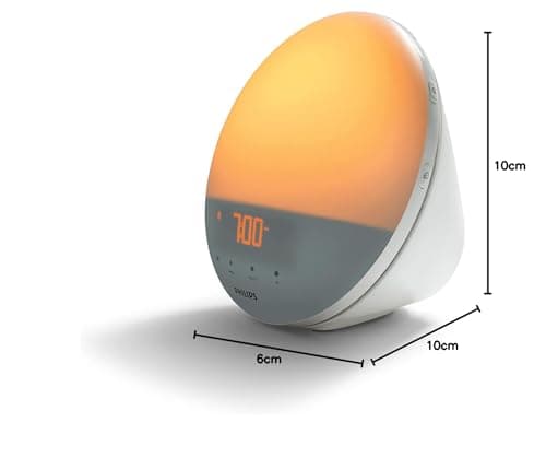 Philips SmartSleep Wake-up Light, Colored Sunrise and Sunset Simulation, 5 Natural Sounds, FM Radio & Reading Lamp, Tap Snooze, HF3520/60 8