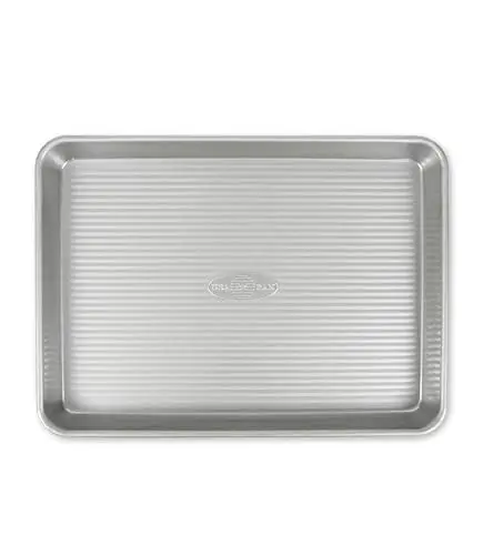 USA Pan Bakeware Nonstick Quarter Sheet Pan, Baking Sheet Aluminized Steel, Pan Measures: 13 x 9.5 x 1 inches
