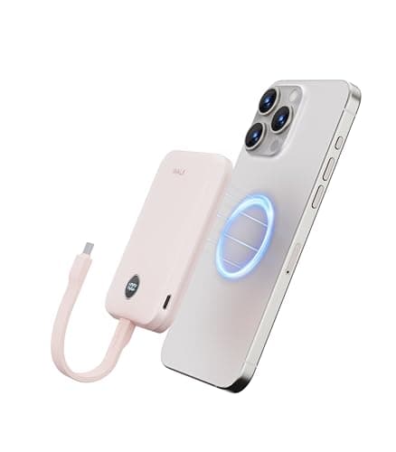 iWALK Magnetic Power Bank 10000mAh, 30W Wireless Portable Charger with Fast Charging USB-C Cable,Qi2 Certified 15W Battery Pack with LED Display for iPhone 17/16/16 Pro/15/14/13 Series, Samsung Galaxy