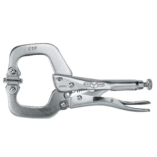 IRWIN Tools VISE-GRIP 18 The Original Locking C-Clamp with Swivel Pads (2” 50mm Clamping Gap)