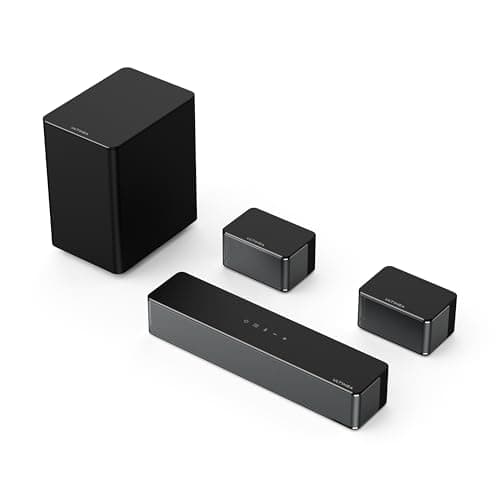 ULTIMEA 5.1 Virtual Sound Bar Surround Sound System for TV, Peak Power 320W, Home Theater Sound System with Adjustable Subwoofer and Surround Speakers, Surround Sound Bar for Smart TV, Poseidon D50