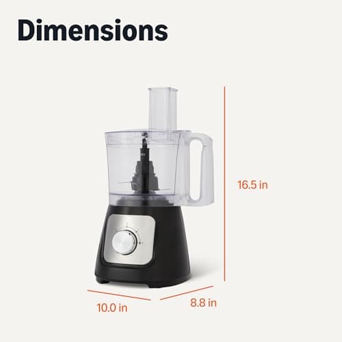 Amazon Basics Food Processor and Vegetable Chopper, 10 Cup Bowl, 2-Speed, 500 Watt Motor, Black 5