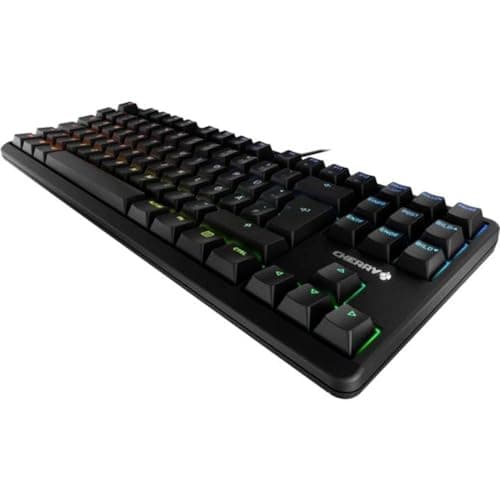 Cherry MX RGB Mechanical Keyboard with MX Red Silent Gold-Crosspoint Key switches for typists, Programmers, Creator, Coder, Work in The Office or at Home G80-3000N RGB (TenKeyLess (TKL)