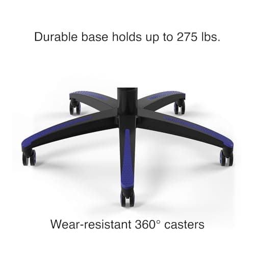 STAPLES Emerge Vartan Gaming Chair, Ergonomic, Adjustable Height, Swivel, Blue 8