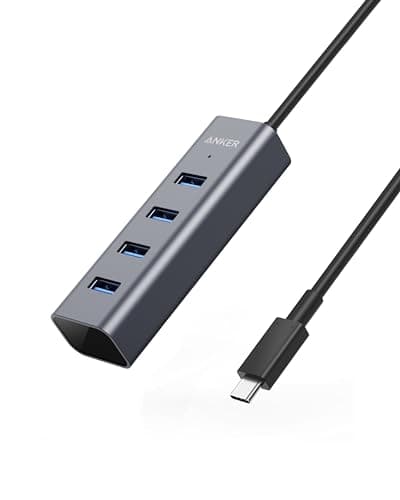 Anker USB C Hub, 4 USB 3.0 Ports, Aluminum USB-C toUSBAdapter, Compatible with MacBook Pro 2018/2017, ChromeBook, XPS, Galaxy S9/S8, and More Devices