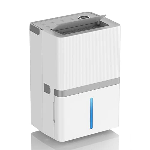 HUMILABS 75 Pint Dehumidifier for Basement, 4500 Sq. Ft Smart Home Dehumidifier with Drain Hose and 180 OZ Large Water Tank,24H Timer, Auto Defrost Function,Low Noise,Energy Saving