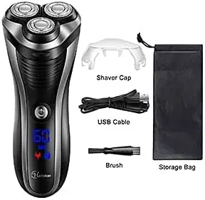 Hatteker Electric Shaver Rotary Razor Men Cordless Beard Trimmer Pop-Trimmer Waterproof 8