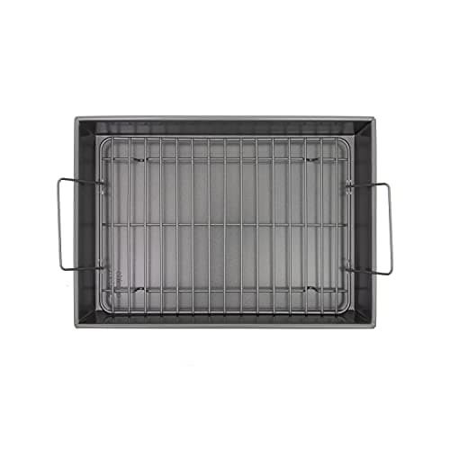 Chicago Metallic Professional Non-Stick Roast Pan with Non-Stick Rack, 13-Inch-by-9-Inch 6