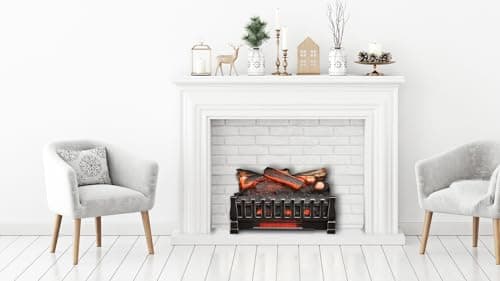 duraflame Electric Log Set 1,000 Sq Ft Heater, Faux Logs Insert with Infrared Flames for Existing Fireplaces, Remote Control Included 12