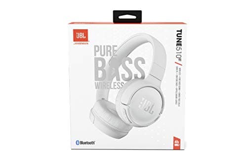 JBL Tune 510BT - Bluetooth headphones with up to 40 hours battery, microphone for call, foldable and comfortable, Android and iOs compatible (White) 8