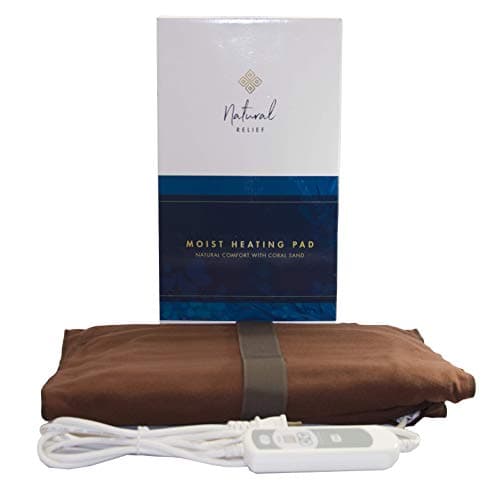 Natural Relief Extra Large Digital Moist Heating Pad with Coral Sand - Automatic Moist Heat - Auto Shut Off - Strap - Negative Ion (27"x14") 7