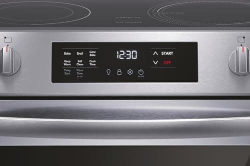 Frigidaire 30 in. 5-Burner Element Slide-in Front Control Self-Cleaning Electric Range with Convection in Stainless Steel 7