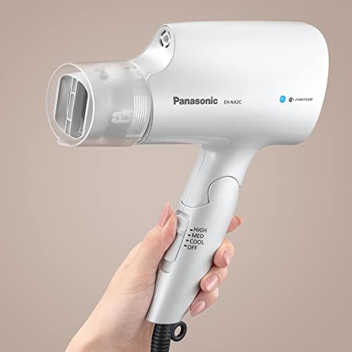 Panasonic nanoe Compact Hair Dryer with Oscillating Quick Dry Nozzle for Healthier-Looking Hair, Folding Blow Dryer for Travel and Home, 3 Airflow Hairdryer Settings - EH-NA2C-W (White) 10