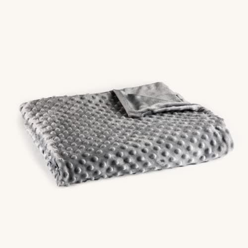 Aimon Weighted Blanket Cover (60"x80", Dark Grey, Queen Size, Side Zipper) Minky Duvet Cover, Super Soft Minky Dot, Removable Weighted Blanket Cover