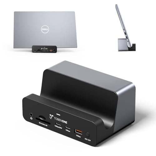TobenONE 18-in-1 Triple 4K@60Hz Monitor Docking Station with 150W Power Supply, USB C Laptop Docking Station Stand(Single 4K@144Hz), 2.5Gbps Ethernet, 2 HDMI & DP, 8 USB, for Windows&ChromeOS