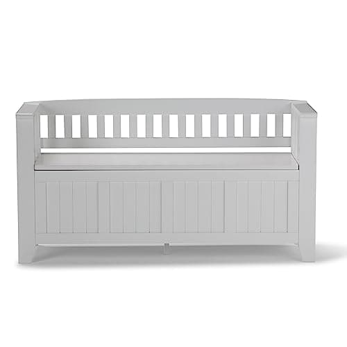 SIMPLIHOME Acadian Entryway Storage Bench - 48 inch Wide Solid Wood Hallway Seat in White, Transitional Bench for Entryway or Living Room with Lift-Up Lid and Spacious Storage 8