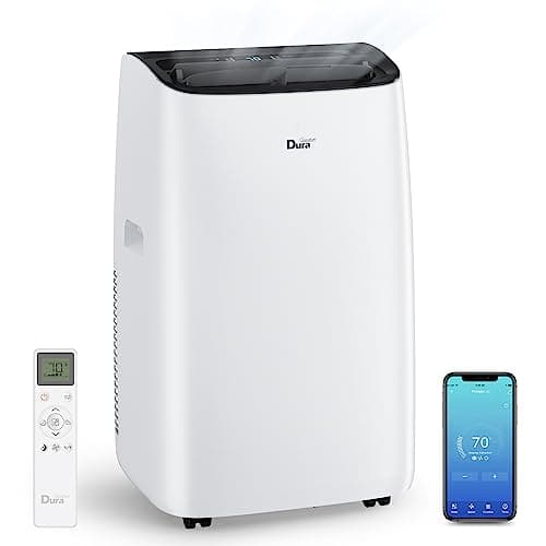 DuraComfort Smart Portable Air Conditioners, 12000 BTU(Ashrae) /8150 BTU (SACC) Quiet AC Unit, Built-in Dehumidifier and Fan Modes, Mobile App, Cools up to 350 Sq. Ft, White