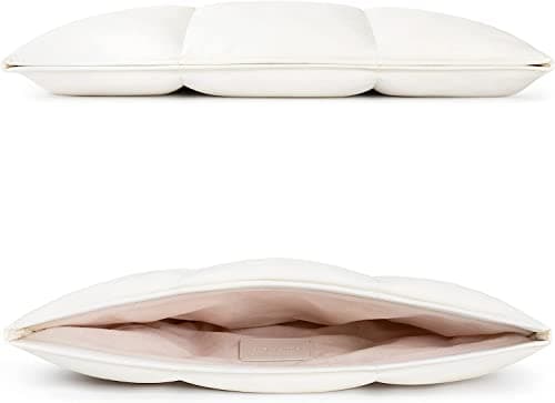 Comfyable Puffy Laptop Sleeve 13 Inch 14 Inch, Quilted Puffer Laptop Carrying Case for Women, Pillow Case Compatible with MacBook Air/Pro M5 M4 M3 M2 Pro/Max 2026, 13" MacBook Neo A18, Rice 5