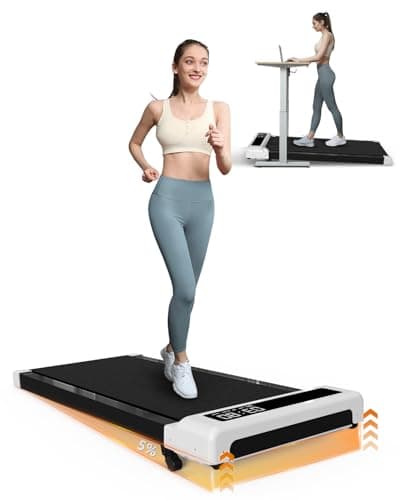 Walking Pad Treadmill Under Desk,Office Home Under Desk,265 lbs Capacity Compact Mini Treadmill 2.5HP 2 in 1 Walking Jogging with Remote Control.LED Display