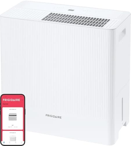 Frigidaire 50-Pint Portable Dehumidifier with Wi-Fi and Energy Star Certification for Medium/Large Rooms & Basements, Custom Humidity Control, Auto Shut Off, White