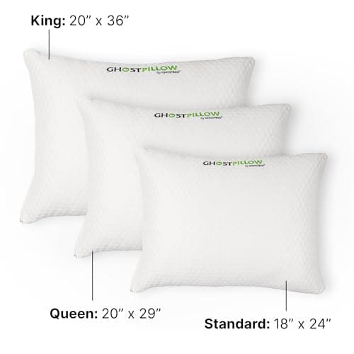 GhostBed Shredded Memory Foam Pillow with Adjustable Gel and Cooling Breathable Cover - King Size Shredded Pillows CertiPUR-US Certified 2-Pack 7
