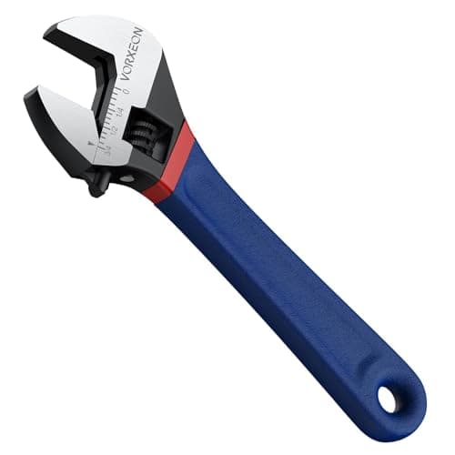 VORXEON Adjustable wrench Portable 6-Inch Metric & SAE Scales High-strength steel with heat treatment and forging for Home Maintenance Tasks, Garage, Workshop