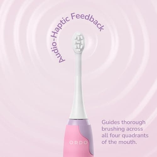 ORDO Squishmallows Electric Toothbrush, Sonic Toothbrushes for Kids, Rechargeable, 3 Brushing Modes, Over 5 Weeks Battery Life Extra Brush Head Included, Gift for Kids Aged 4 Years and Up, Patty 5