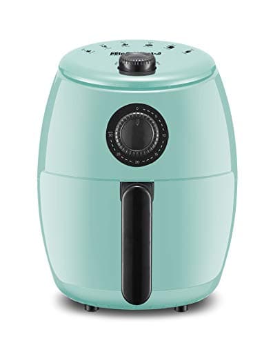 Elite Gourmet EAF-0201BL Personal Compact Space Saving Electric Hot Air Fryer Oil-Less Healthy Cooker, Timer & Temperature Controls, 1000W, 2.1 Quart, Mint