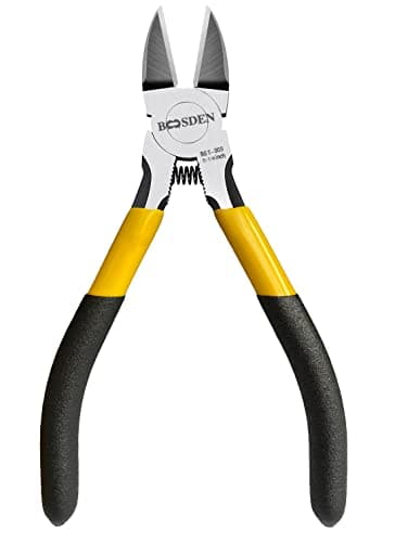 BOOSDEN 5 inch Flush Cutter, Dikes Wire Cutter for Crafting Electrical Jewelry Making, Ultra Sharp Wire Clippers