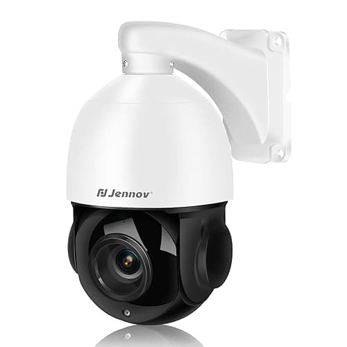 Jennov 4K 8MP Outdoor PTZ IP POE Camera with Pan Tilt 20X Optical Zoom & Human Detection, Speed Dome Security Camera with 320ft IR Night Vision, Auto Tracking, Only Work with Onvif POE NVR
