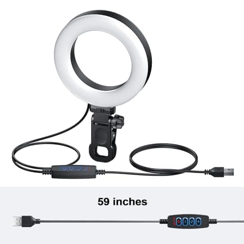 Meyin Ring Light Clip on Laptop Monitor, Webcam Light 10 Brightness Level Video Conference Lighting for Remote Working/Zoom Calls/Self Broadcasting/Live Streaming/Video Recording/TikTok 7