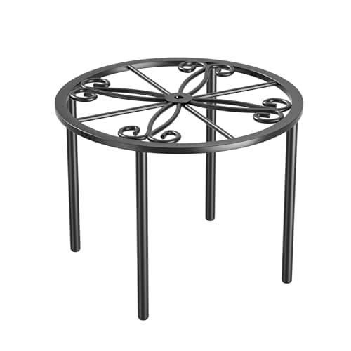 bussdis Plant Stand 1 PCS-10.2 IN Flower Pot Stand Plant Rack for Indoor and Outdoor Courtyard Gardens Black