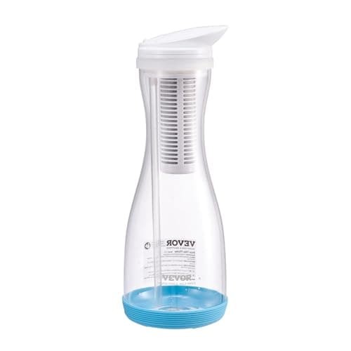 VEVOR Water Filter Pitcher, 6 Cup Glass Water Filter Dispenser, Fast & Compact Fridge-Friendly Water Filtration System, No BPA, Lasts 3 Months or 211 Gallons, Reduces Chlorine, Rust, Odors, PFOA/PFOS 10