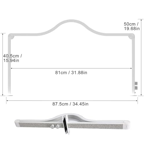 Afatnao Upgraded Nail Tech Lamp with Dual Phone Holder, 34 in Foldable Large Nail Light for Desk, 3 Modes 3000K-6000K LED Manicure Lamp, Half Moon Light for Lash Eyelash Extension, Tattoo, Eyebrows 7