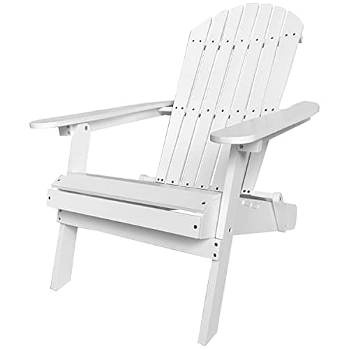 FDW Folding Adirondack Chair, All Weather Patio Chair Outdoor Fire Pit Chair for Patio Lawn Garden Backyard Deck Pool Beach