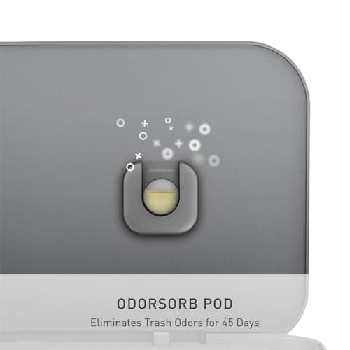 simplehuman 45 Liter/ 12 Gallon Semi-Round Hands-Free Step Trash Can, Brushed 6