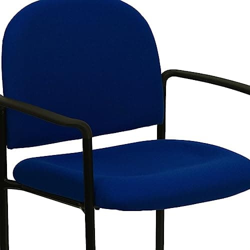 Flash Furniture Tiffany Comfort Navy Fabric Stackable Steel Side Reception Chair with Arms 6