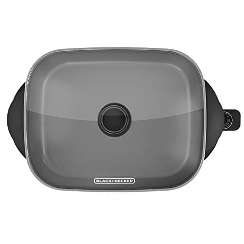 BLACK+DECKER Electric Skillet, Variable Temperature Control, Nonstick Cooking Surface, Dishwasher Safe, Tempered Glass Lid, 12"x15" 9