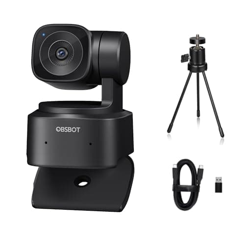 OBSBOT Tiny SE Webcam-1080P 100FPS-Extra Tripod-Video Call,HD PTZ Webcam,1/2.8" Sensor,Gesture Control,4X Zoom,AI Auto Track,LiveStream for Game/Meet/Educate-Web Camera for Desktop Computer,PC,Laptop