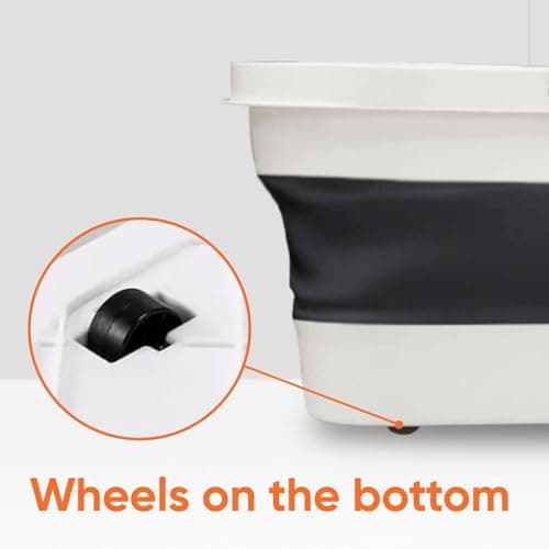 Superio Fold N' Go Mop Bucket with Wheels - Collapsible Cleaning Bucket, 10L, Portable Water Pail for Home, Car, and Outdoor Use 5