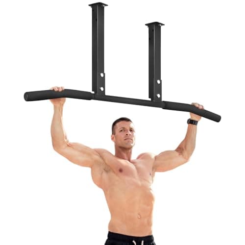 ATENTO Multifunctional Pull Up Bar for Ceiling Mount or Beam Mount, Optimum Grip Spacing , Workout for Home Gym, Beam, Crossfit, Maximum Weight 500 Lbs