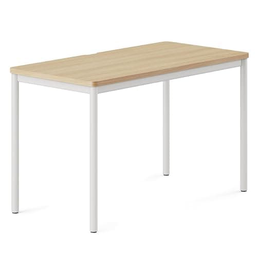 Branch Daily Desk - Functional at Home Office Desk with Effortless Assembly, Timeless Design, Rounded Corners, and Built-in Cable Notch - 36” W x 28.5” H x 24” D - Woodgrain Work Table