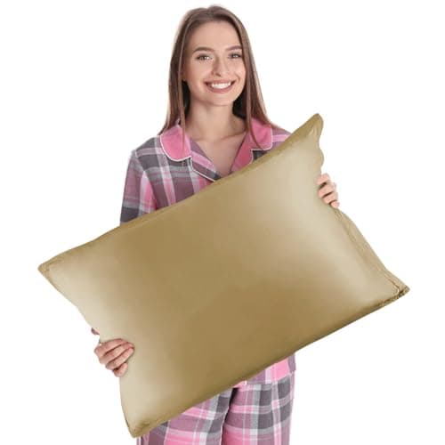 Copper Pillowcase, Copper Infused Pillowcase for Hair and Skin Fine Lines/Wrinkles Reduction Silk Like Soft Pillow Cover (1)