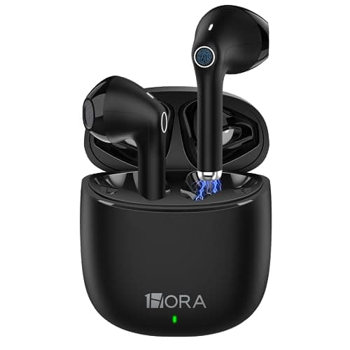 1 Hora 1 HoraWireless Earbuds Bluetooth 5.3, in-Ear Headphones with Charging Case,Clear Calls, Deep Bass, Touch Control,Compatible with iPhone Android